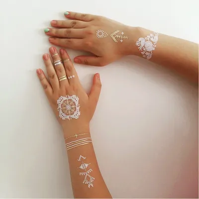 Wedding White Henna Lace Tattoo