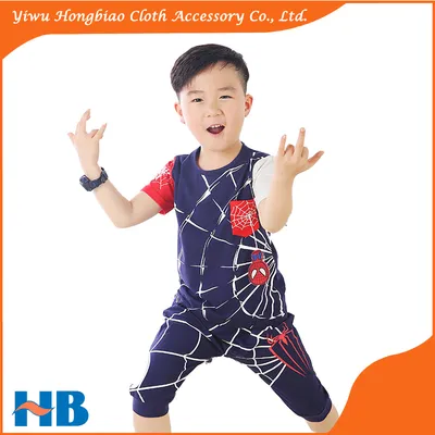 O-Neck Short Sleeve Spider T Shirt Children Clothing
