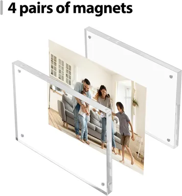 Top Quality Hot-Sale Desktop Acrylic Photo Frame Free Standing on Desk or Table Clear Picture Frames