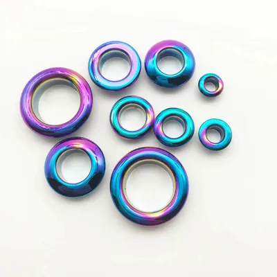 Custom 10-28mm Colorful Copper O Ring Eyelets for Handbags Clothing Shoes Hardware Accessories