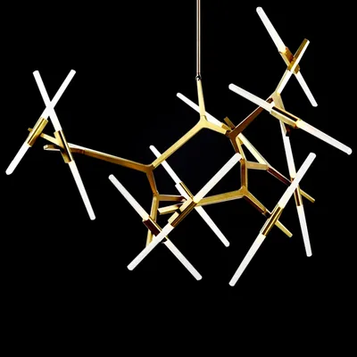 Nordic Style Glass Tube Luxury Hanging Decorative Modern Home Decor Lighting Adjustable LED Pendant Lamp Chandelier