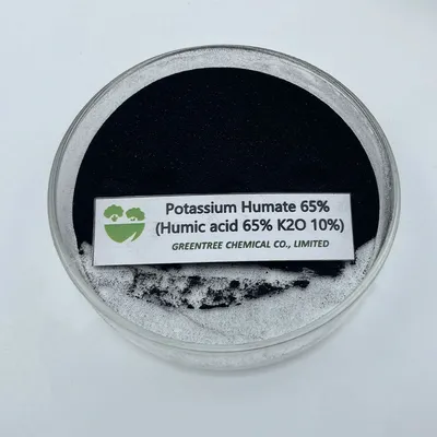 Fast Delivery Organic Certified CAS 68514-28-3 Humic Acid Fertilizer Potassium Humate 65% Powder Flakes