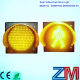 New Design Solar LED Yelow Flashing Warning Light with Pedestrian
