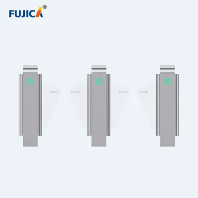 Turnstile Flap Gate with Acrylic Wings and Steel Housing