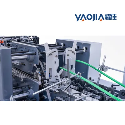 Yaojia Carton Gluer Folder Gluing 4 6 Points Box Glue Machine