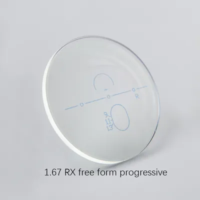 1.67 Anti Blue Ray Rx Free Form Progressive Aspheric Coating Lenses