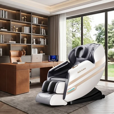 Ergonomic Wireless Remote Control Massage Chair with PU Leather