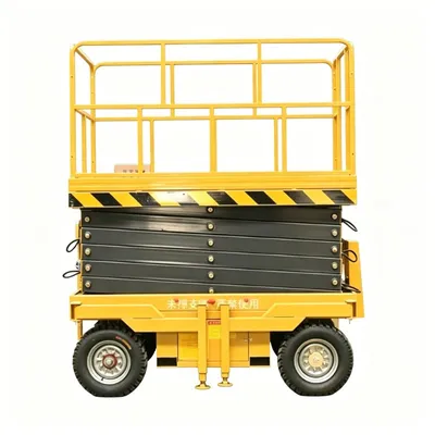 Stable 4m Lifting Scissor Platform Safety Protected Design