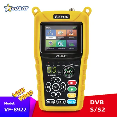 Findsat Vf-8922 DVB-S/S2 Satellite Finder Meter with Video Play