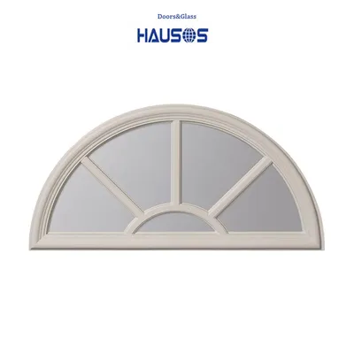 Door Glass Insert 5 Light External Grille Clear Laminated Semicircle Shape Glass and Frame Kit