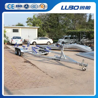 7.75m FRP760dr Tandem Axle Boat Trailer for Rubber Boat Rib Boat Sailboat Trailer Catamaran Trailer Bass Boat Trailer