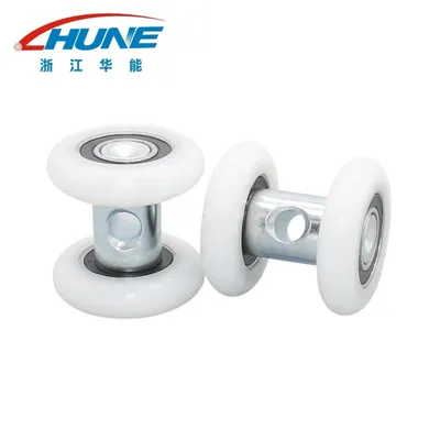 Wholesale Heavy-Duty Double Wheel Nylon Sliding Door Roller Axle-Mounted Door & Window Hardware