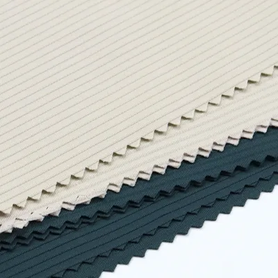 Soft Comfortable Ribbed Sportswear Fabric with Quick-Dry Nylon Material