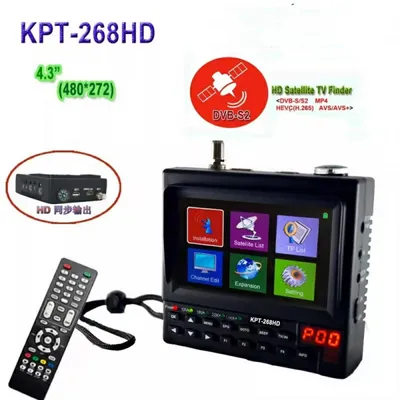 Kpt-268HD Satellite Finder 4.3inch H. 265 Digital DVB-S/S2 Meter