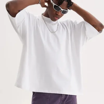 Plain 100% Cotton Custom Oversized Plus Size Heavyweight T Shirt for Men
