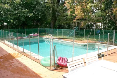 4X12FT Kit Safety Barrier Mesh in-Ground Self Closing Gate Portable Swimming Pool Fence