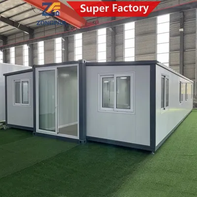 Ready Made Module Unit Movable Folding Foldable Mobile Tiny Two Wing Expandable Prefab Modular Container House Home