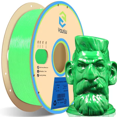 1.75mm Green PVB Filament Imported USA Raw Materials Alcohol Polishing High Gloss 3D Printing PVB Filament 3D Printers Shiny Finish Materails Black PVB Filament