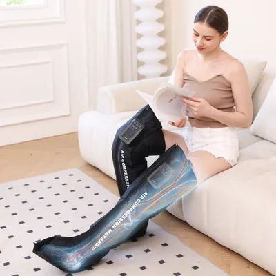 Factory OEM/ODM Physiotherapy Battery Powered 2000mAh Leg Compression Boots 5 Chambers Recovery Air Massage Pressotherapy
