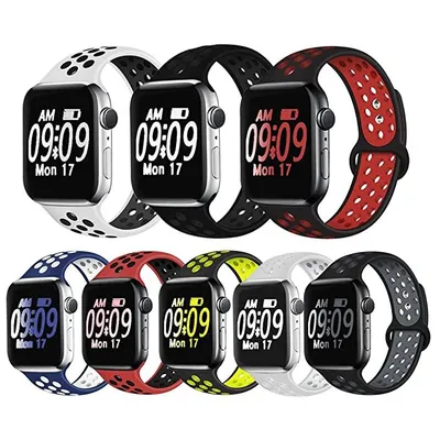 Soft Silicone Porous Watch Band for Nike/Xiaomi Sport Apple Watch 3/4 Men and Women