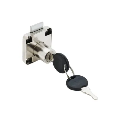 Zinc Alloy Drawer Lock Cabinet Lock Hidden Drawer Lock Furniture Office Desk Drawer Lock with Key