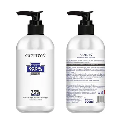 75% Alcohol Gel Rinse Free Hand Sanitizer-300ml