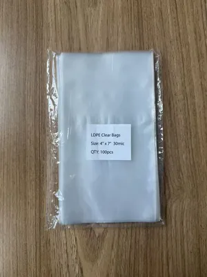 Wholesale 2mil 4"X 7" Clear Flat Poly Bag Low-Density Polyethylene (LDPE) Flat Open Top