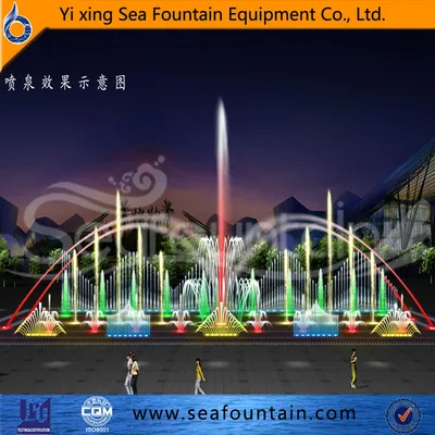 Outdoor Wooden Package Pool Fountain Computer Control Music Fountain