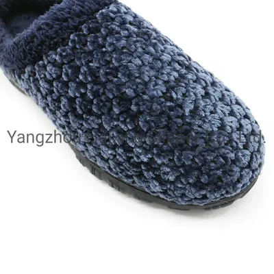 Thickness Outsole Coral Fleece Men Slippers Cheap Indoor Shoes for Male