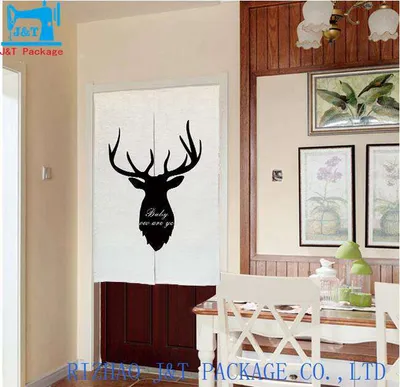 Door Curtain Kitchen/Kid's Room Decorative Partition Half Door Curtain