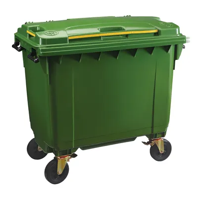 660L Logo Custom Large Big Size Outdoor Rolling Movable Plastic Dustbin Waste Container with Wheels