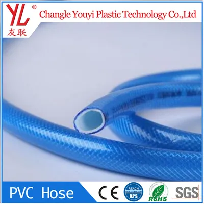 High Pressure Braided Clear Flexible PVC Tubing Heavy Duty UV Chemical Resistant Vinyl Hose