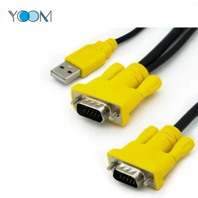 Ycom 2 in 1 Display Monitor USB to DVI & VGA Cable