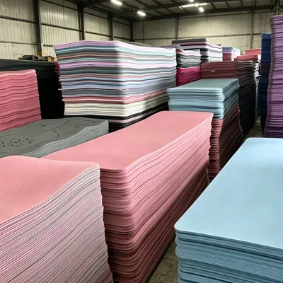 Factory Wholesale Custom Logo 173cm/183cm Anti Slip Double Layer Eco Friendly TPE Yoga Mat Multiple Thickness Options