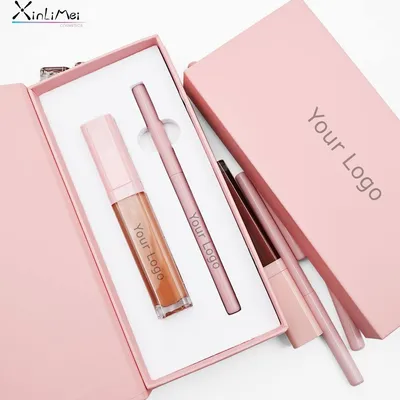 Customizable 2 in 1 Mini Matte Makeup Lip Kit: Liner & Gloss
