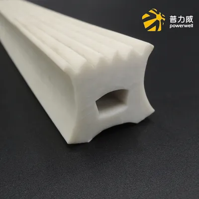 Custom Made Extrusion White Square Shape PVC Plastic Profile with Hole