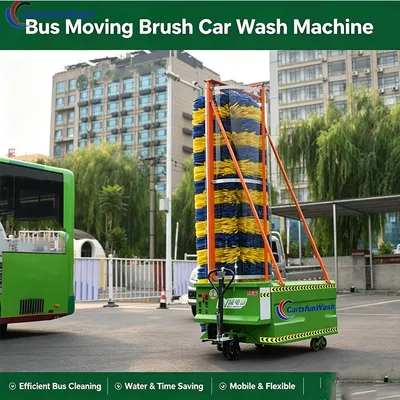 Mobile Single Brush Bus Washing Machine Portable Stainless Steel Electric Cleaner for Bus Station Bus Truck Commercial Vehicle Maintenance