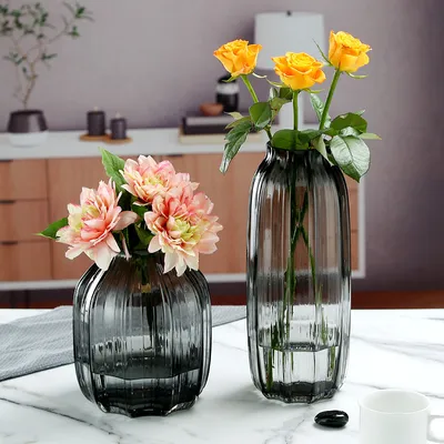 Wholesale New Pattern Simple European Flower Arrangement Clear Glass Vases