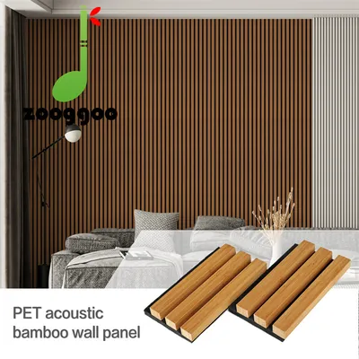 Bamboo Ceiling Akupanel Moisture-Proof Fireproof Bamboo Sound-Diffusion Acoustic Wall Panel
