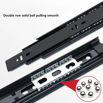 Furniture Accessories Solid Steel Ball Telescopic Slides Stainless Steel Drawer Slides