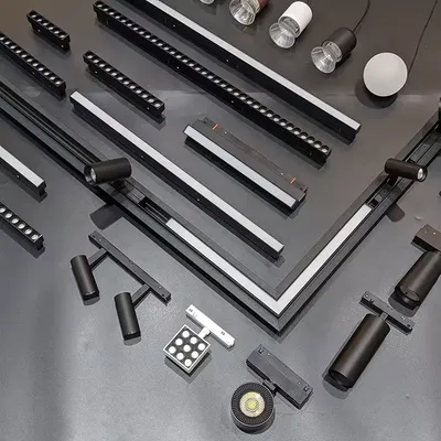 Linear Magnetic Track Light Manufactory Smart LED Limited L20 Flood Magnetic LED Track Rail 48V Linear Rail Spotlights