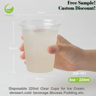 Factory Direct Customized Pet Plastic Transparent Iced Coffee Disposable Water Drink Cups