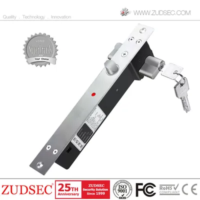 Sturdiness Fail Secure Beveled Latch Electric Drop Bolt Lock with Mechanical Key
