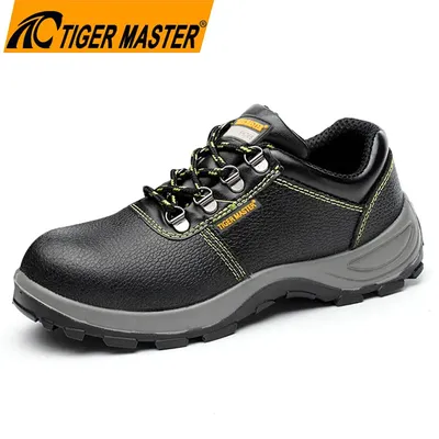 Low-Cut Non-Slip Steel Toe Puncture-Proof Leather Men's Industrial Work Safety Shoes