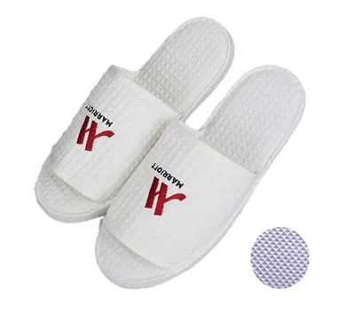 OEM Custom Logo Manufacturers Washable Disposable Hotel White Terry Slippers