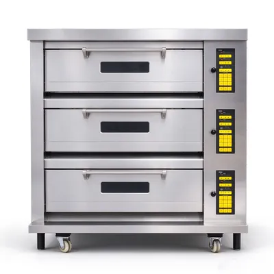 Bakery Equipment 3 Deck 12 Trays Standard Electric Deck Oven for Bakery Shop Pastry Factory and Commercial Kitchen
