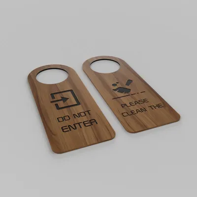 Wood Hotel Hanging Sign for Do Not Disturb