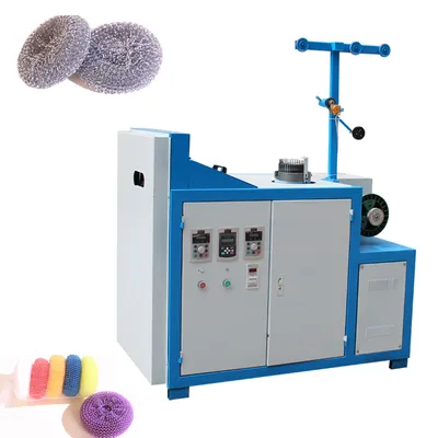 Galvanized Metal Wire Knitting Mesh Scourer Making Machine