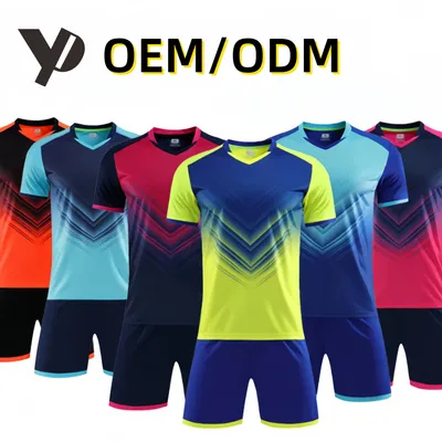 Men's High Quality Thai Top Soccer Training Suit Set Quick Dry Breathable OEM Football Jersey