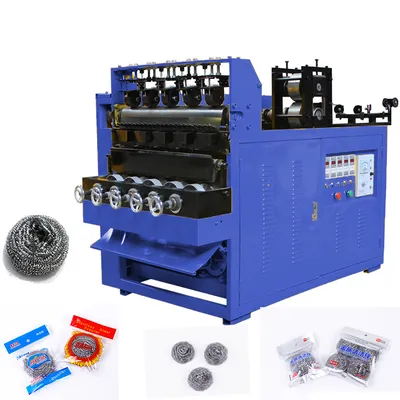 Kitchen Metal Sponge Mesh Scourer Scrubber Making Machine